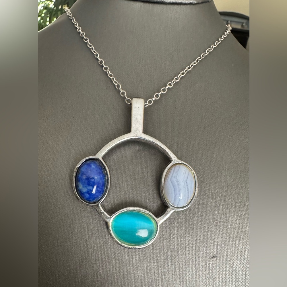 Simon Sebbag Sterling silver gemstone pendant